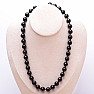 Achat schwarze Halskette aus großen Perlen 1 cm