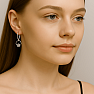 8821 Silber Creolen 26 mm TANSANIT BLUME