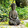 Buddha meditiert japanische Figur braun 25 cm