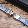 Herren Lederarmband blau Cong Blue Silberdekor