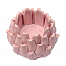 Kerzenständer Keramik Chrysantheme rosa