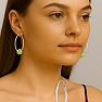 9556 Silber 25 mm KREISE mit glitzernder Peridotkugel