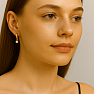 3443 Silber Creolen 12 mm PERLE GOLD