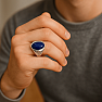 1005 Herren Silberring Lapis lazuli