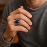 1011 Herren Silberring mit Lapislazuli