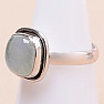 Mondstein Regenbogen grün Ring Silber Ag 925 10433