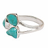 Türkisblauer Ring Silber Ag 925 LOT12