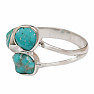 Türkisblauer Ring Silber Ag 925 LOT13