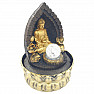 Zimmerbrunnen Buddha auf einer Lotusblüte mit beweglicher Kugel