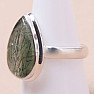 Aktinolith im Prehnit Ring Silber Ag 925 R134