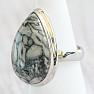 Pinolith-Ring Silber Ag 925 R137