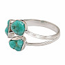 Türkisblauer Ring Silber Ag 925 LOT14