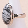 Pinolith-Ring Silber Ag 925 R143