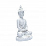 Buddha meditiert Thaifigur weiß 11 cm