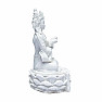 Buddha-Statue mit Dorje und Glockenfarbe weiß