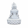 Buddha-Statue mit Dorje und Glockenfarbe weiß