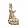 Buddha-Statue mit Dorje und Glockenfarbe beige