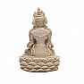 Buddha-Statue mit Dorje und Glockenfarbe beige