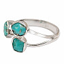 Türkisblauer Ring Silber Ag 925 LOT15