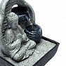 Zimmerbrunnen Betender Buddha grau 18 cm