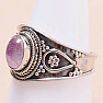 Mondstein Regenbogen rosa Ring Silber Ag 925 15576