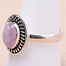 Mondstein Regenbogen rosa Ring Silber Ag 925 17590
