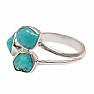 Türkisblauer Ring Silber Ag 925 LOT19