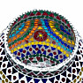 Leuchterglas für Tee- und Votivkerzen Mosaik mehrfarbig 18 cm