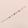 Armband aus Vltavín, Herkimer-Diamant und Campo del Cielo-Meteorit, Silber Ag 925, LOT21
