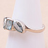 Topas blauer Ring Silber Ag 925 KO213