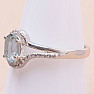 Topas blauer Ring Silber Ag 925 KO216