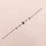 Armband aus Vltavín, Herkimer-Diamant und Campo del Cielo-Meteorit, Silber Ag 925, LOT23