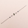 Armband aus Vltavín, Herkimer-Diamant und Campo del Cielo-Meteorit, Silber Ag 925, LOT25