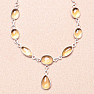 Topas-Zitronen-Halskette Silber Ag 925 25312