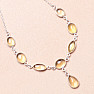Topas-Zitronen-Halskette Silber Ag 925 25314