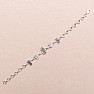 Armband aus Vltavín, Herkimer-Diamant und Campo del Cielo-Meteorit, Silber Ag 925, LOT26