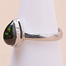 Schwarzer äthiopischer Opalring Silber Ag 925 R277