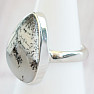 Opal-dendritischer Ring Silber Ag 925 R2913