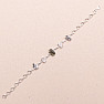 Armband aus Vltavín, Herkimer-Diamant und Campo del Cielo-Meteorit, Silber Ag 925, LOT30