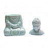 Aromalampe Keramik Buddha hellgrün