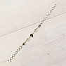 Armband aus Vltavín, Herkimer-Diamant und Campo del Cielo-Meteorit, Silber Ag 925, LOT32