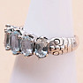 Topas blauer Ring Silber Ag 925 KO326