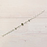 Armband aus Vltavín, Herkimer-Diamant und Campo del Cielo-Meteorit, Silber Ag 925, LOT33
