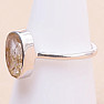 Sagenit (Kristall mit Rutil) Ring Silber Ag 925 33681