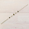 Armband aus Vltavín, Herkimer-Diamant und Campo del Cielo-Meteorit, Silber Ag 925, LOT34