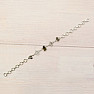 Armband aus Vltavín, Herkimer-Diamant und Campo del Cielo-Meteorit, Silber Ag 925, LOT35