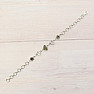 Armband aus Vltavín, Herkimer-Diamant und Campo del Cielo-Meteorit, Silber Ag 925, LOT37
