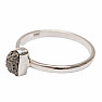 Diamant Natur Rohring Silber Ag 925 R380