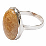 Korallenfossil Indonesischer Ring Silber Ag 925 R410