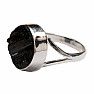 Turmalin-Scoryl-Ring, Silber Ag 925 R5